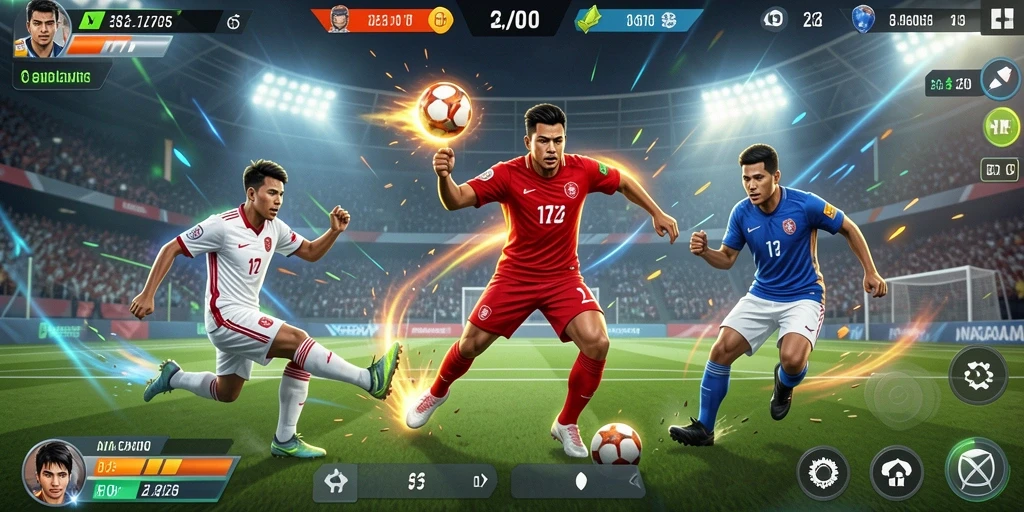 Tangkapan layar menunjukkan karakter utama dalam aksi.