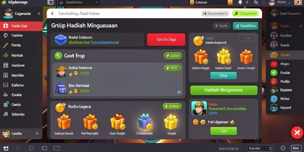 Tampilan antarmuka game yang intuitif dan menarik.