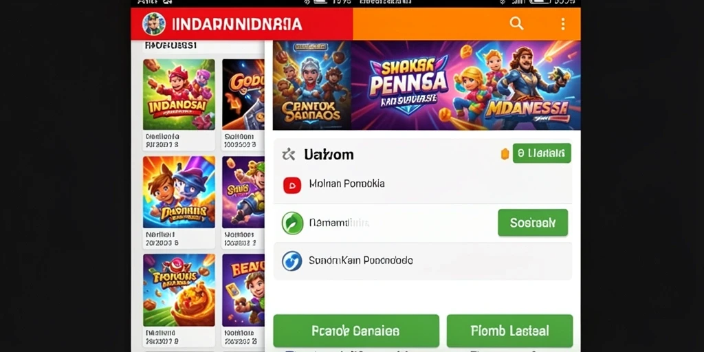 Tampilan awal game dengan desain modern.